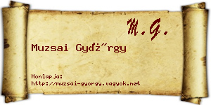 Muzsai György névjegykártya