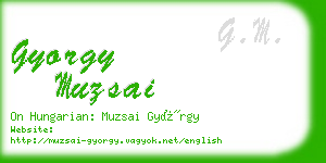 gyorgy muzsai business card